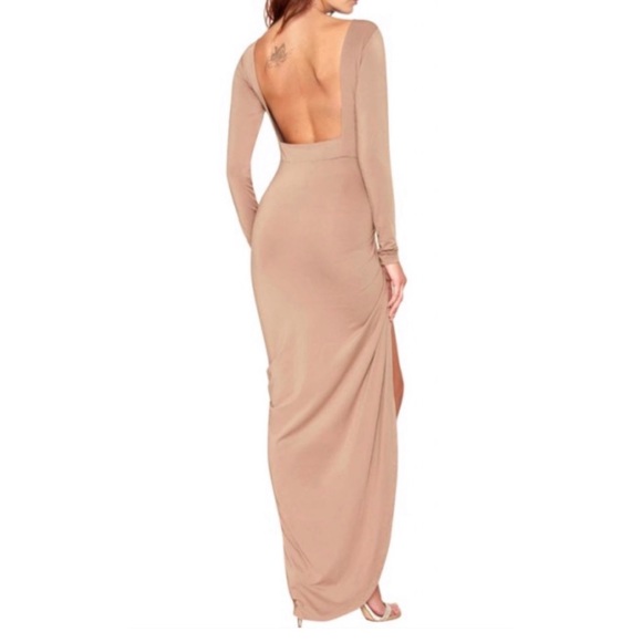 REDUCED! Lioness Backless Champagne Gown, Small - Picture 2 of 5